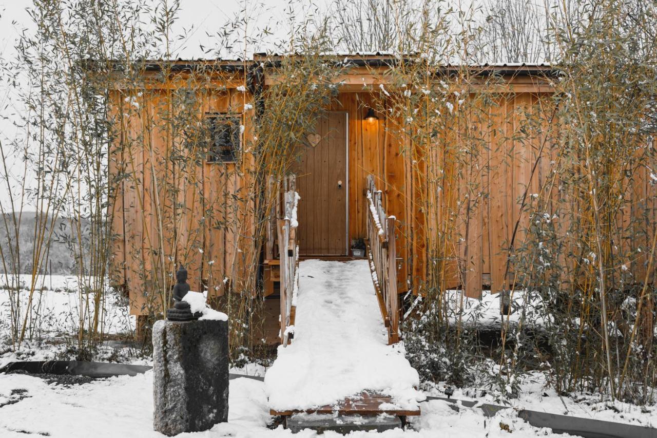 La Cabane Ofuro Villa Celles  Buitenkant foto